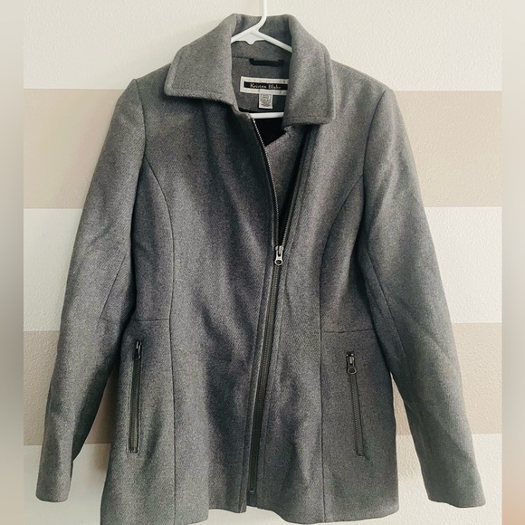 Kristen Blake Women's Gray Pea Coat - Picture 6 of 11